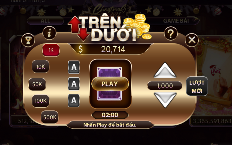 Tính năng nổi bật trong mini game Trên Dưới Go88